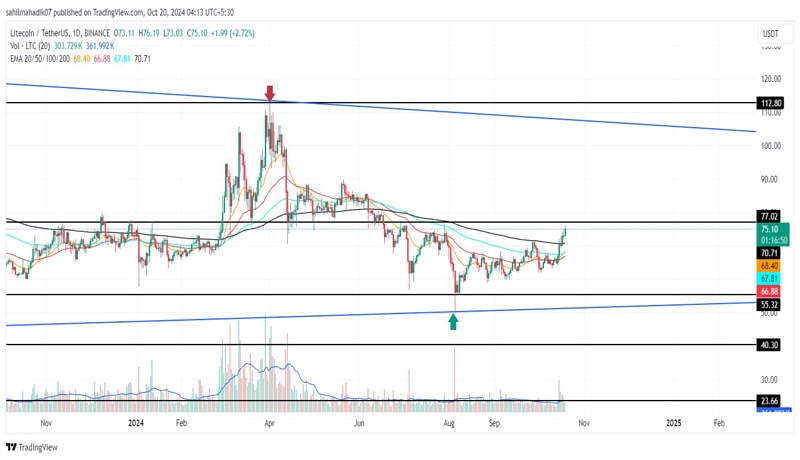 litecoin-price-100-on-chain-volume-16-high