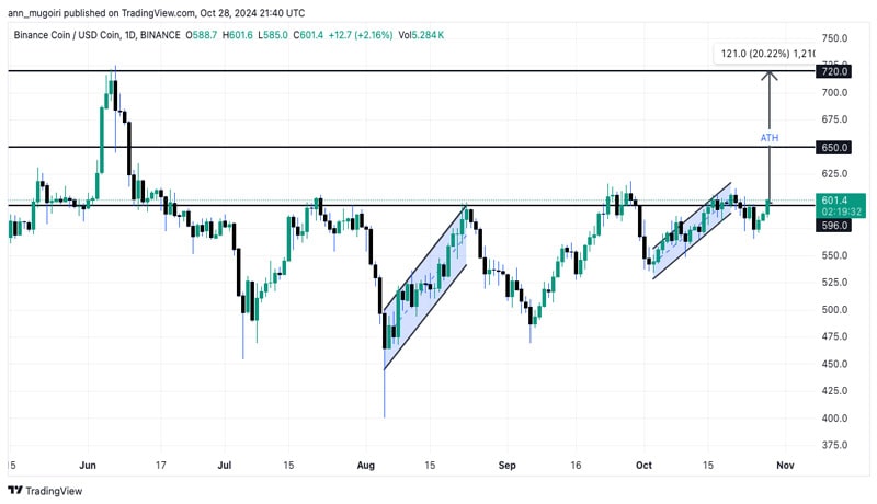 can-binance-coin-price-reach-720-if-it-mirrors-its-june-rally