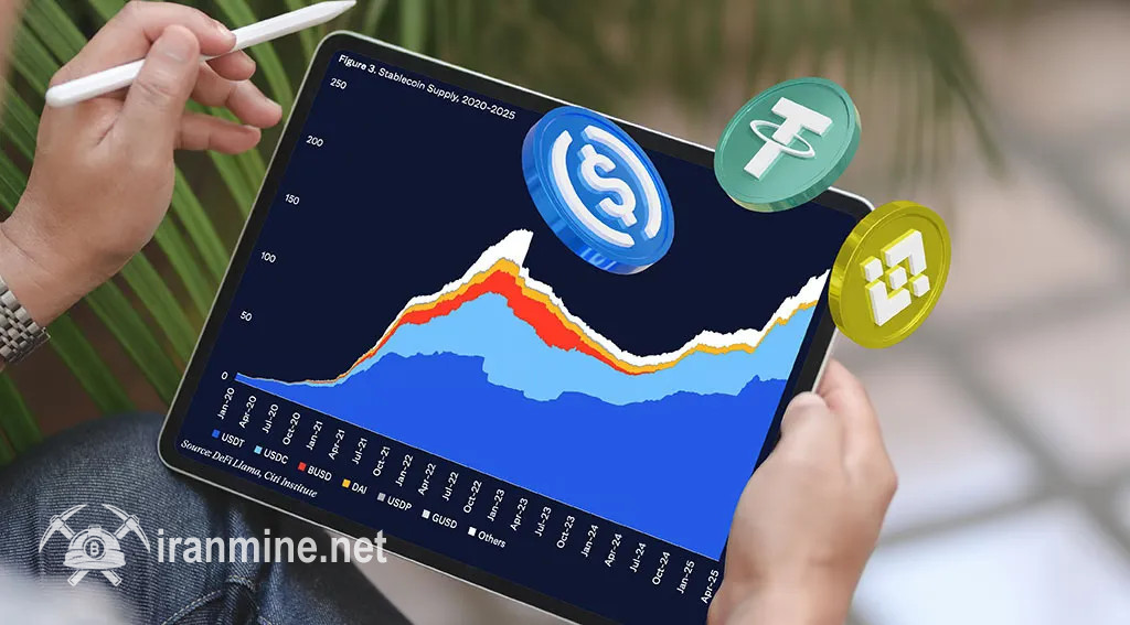 افت ۸۰۰ میلیون دلاری نرخ کل استیبل کوین‌ها در هفته گذشته | ایران ماین