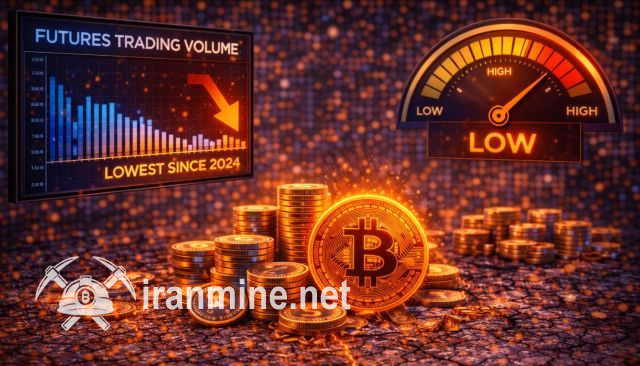 نزول مقدار خرید و فروش آتی بیت کوین به پایین‌ترین لایه از ۲۰۲۴ | ایران ماین